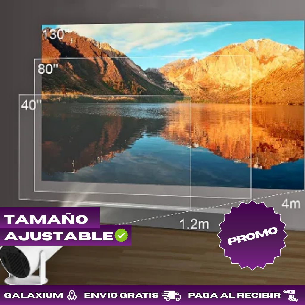 Proyector portátil inteligente™ 120 pulgadas FullHD | Incluye MagisTv + Envío gratis