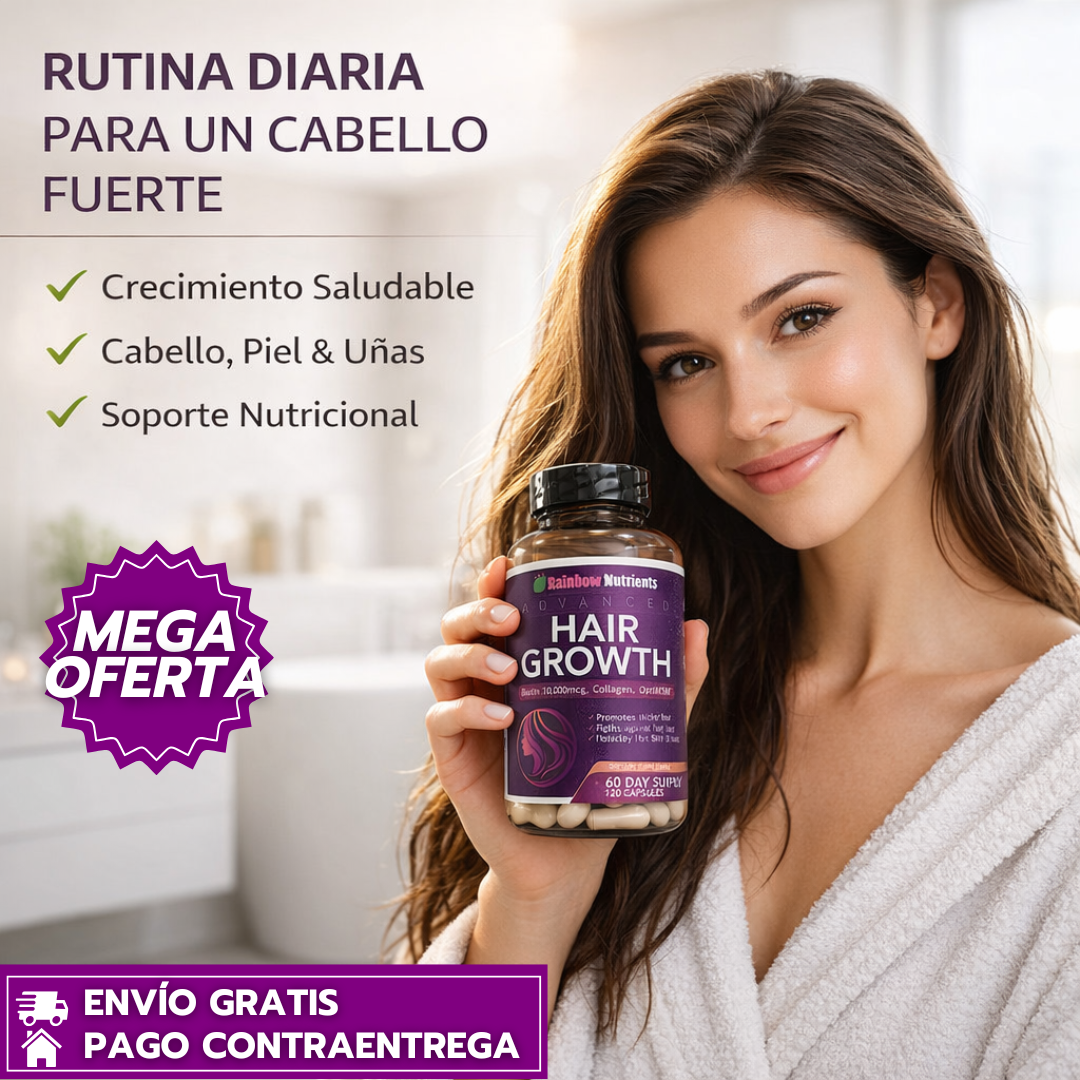 HairGrowth™: Suplemento para el crecimiento capilar avanzado (120 Cápsulas)