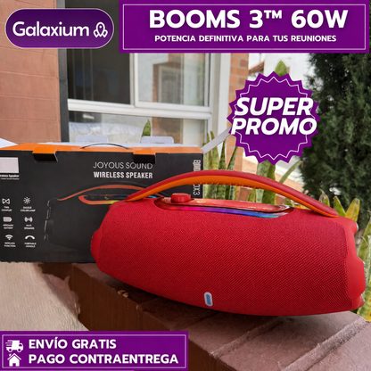OFERTA ESPECIAL HOY ULTIMAS UNIDADES Parlante BOOMS 3 60W: Lleva la fiesta con sonido PREMIUM a todo lugar