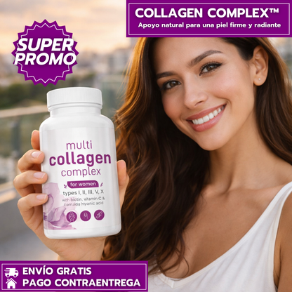 Collagen Complex™: Suplemento avanzado para la firmeza y luminosidad de la piel (60 Cápsulas)