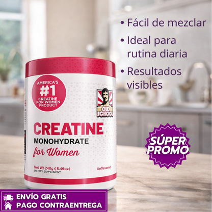OFERTA ESPECIAL PAGA 1 LLEVA 2 Creatina Monohidratada™: Suplemento avanzado para el crecimiento de glúteos y fortalecimiento físico (+80 Servicios c/u)