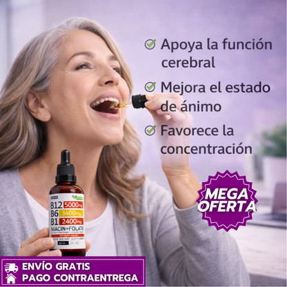 OFERTA ESPECIAL PAGA 1 LLEVA 2 Vitamina B12™: Suplemento avanzado que recupera tu energía y concentración