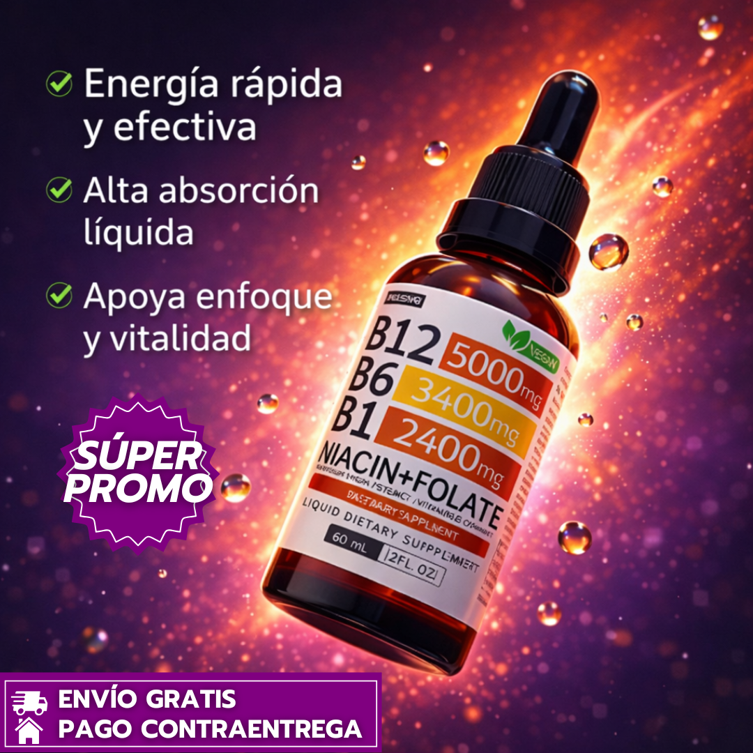 OFERTA ESPECIAL PAGA 1 LLEVA 2 Vitamina B12™: Suplemento avanzado que recupera tu energía y concentración