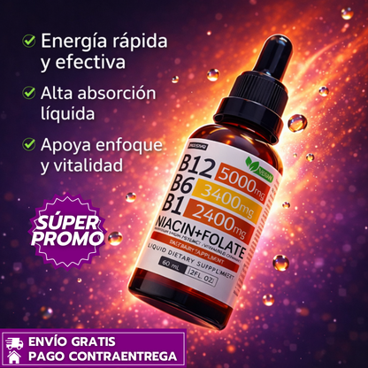 OFERTA ESPECIAL PAGA 1 LLEVA 2 Vitamina B12™: Suplemento avanzado que recupera tu energía y concentración