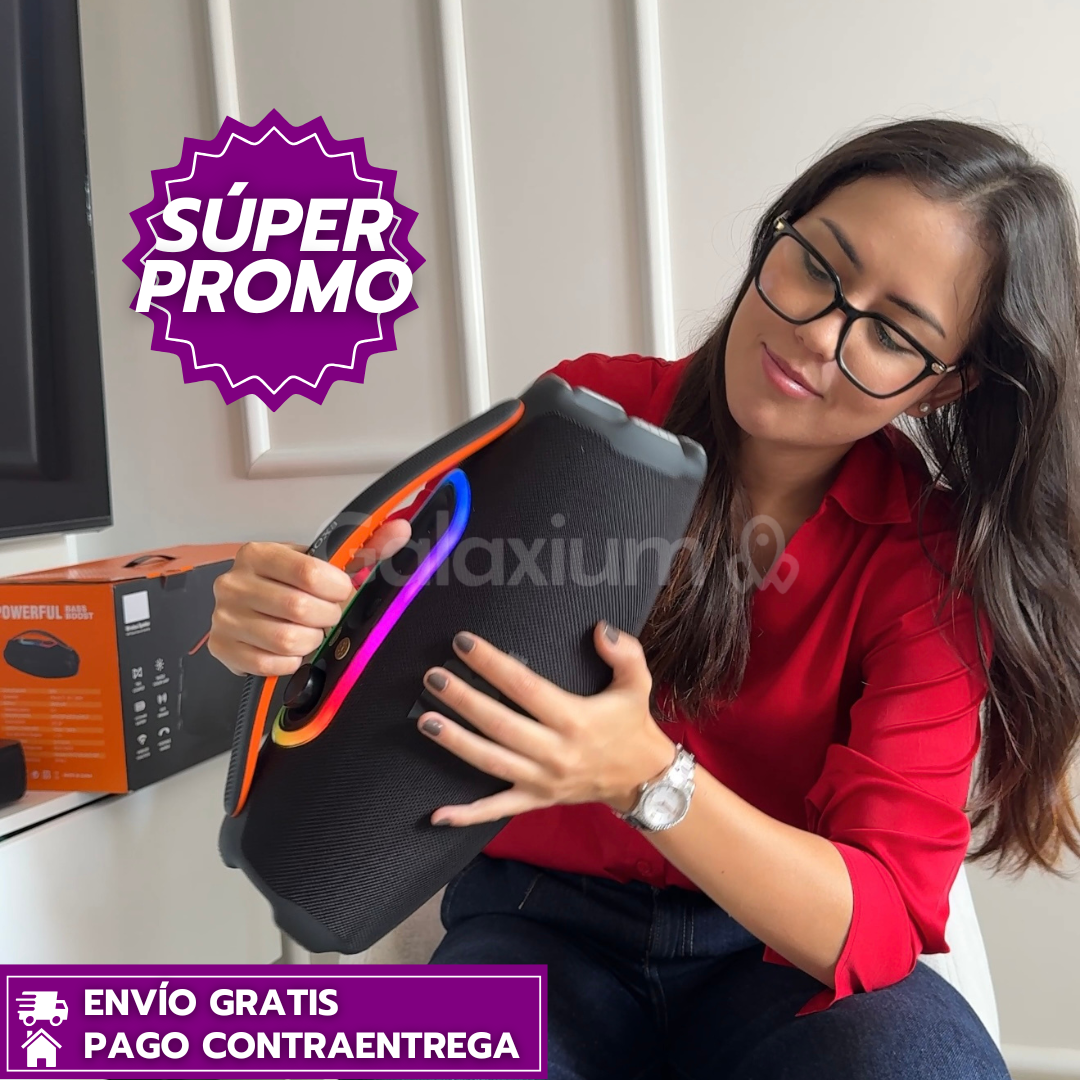 OFERTA ESPECIAL HOY ULTIMAS UNIDADES Parlante BOOMS 3 60W: Lleva la fiesta con sonido PREMIUM a todo lugar