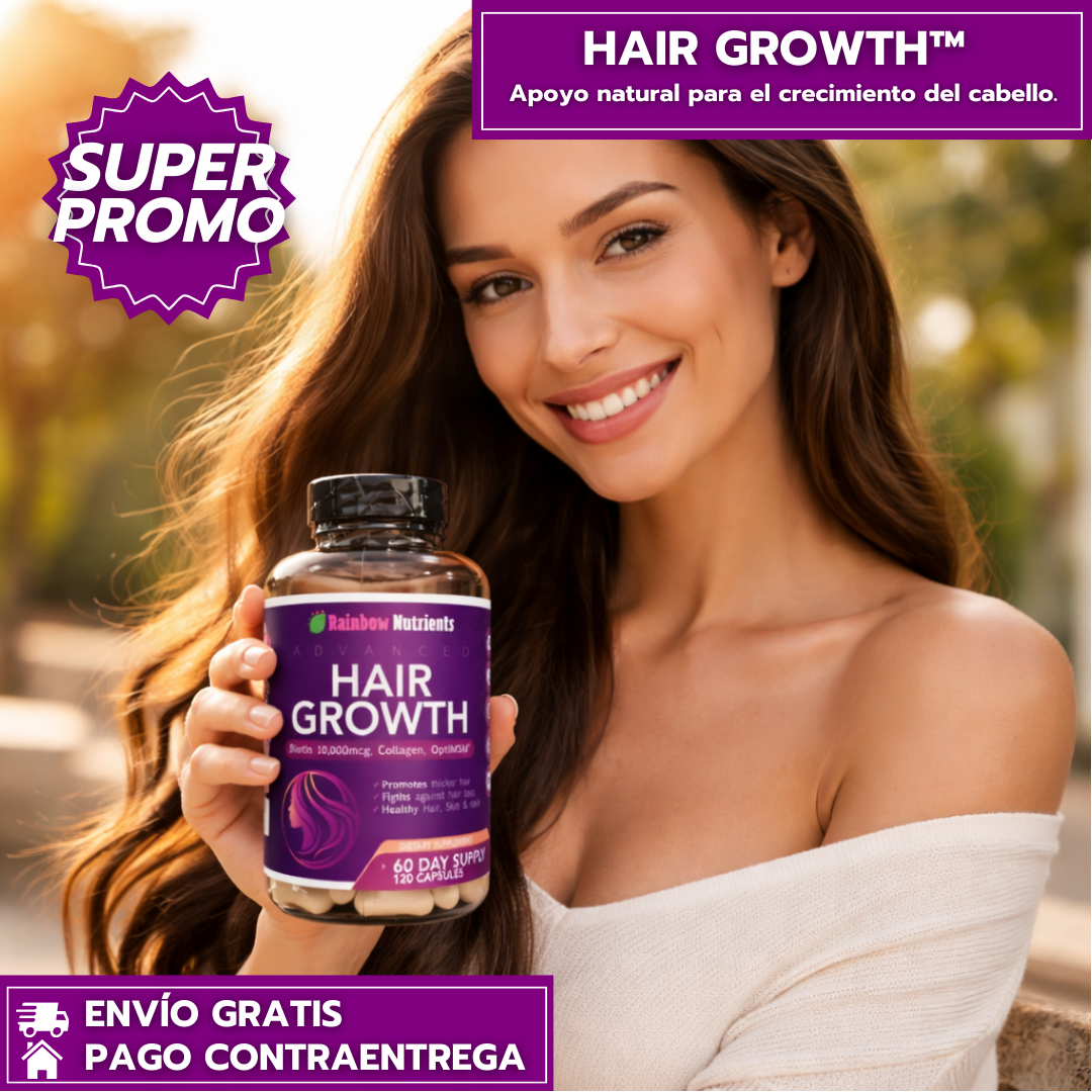 HairGrowth™: Suplemento para el crecimiento capilar avanzado (120 Cápsulas)